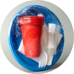 Купить наборы посуды одноразовой пластиковой оптом с доставкой по Украине